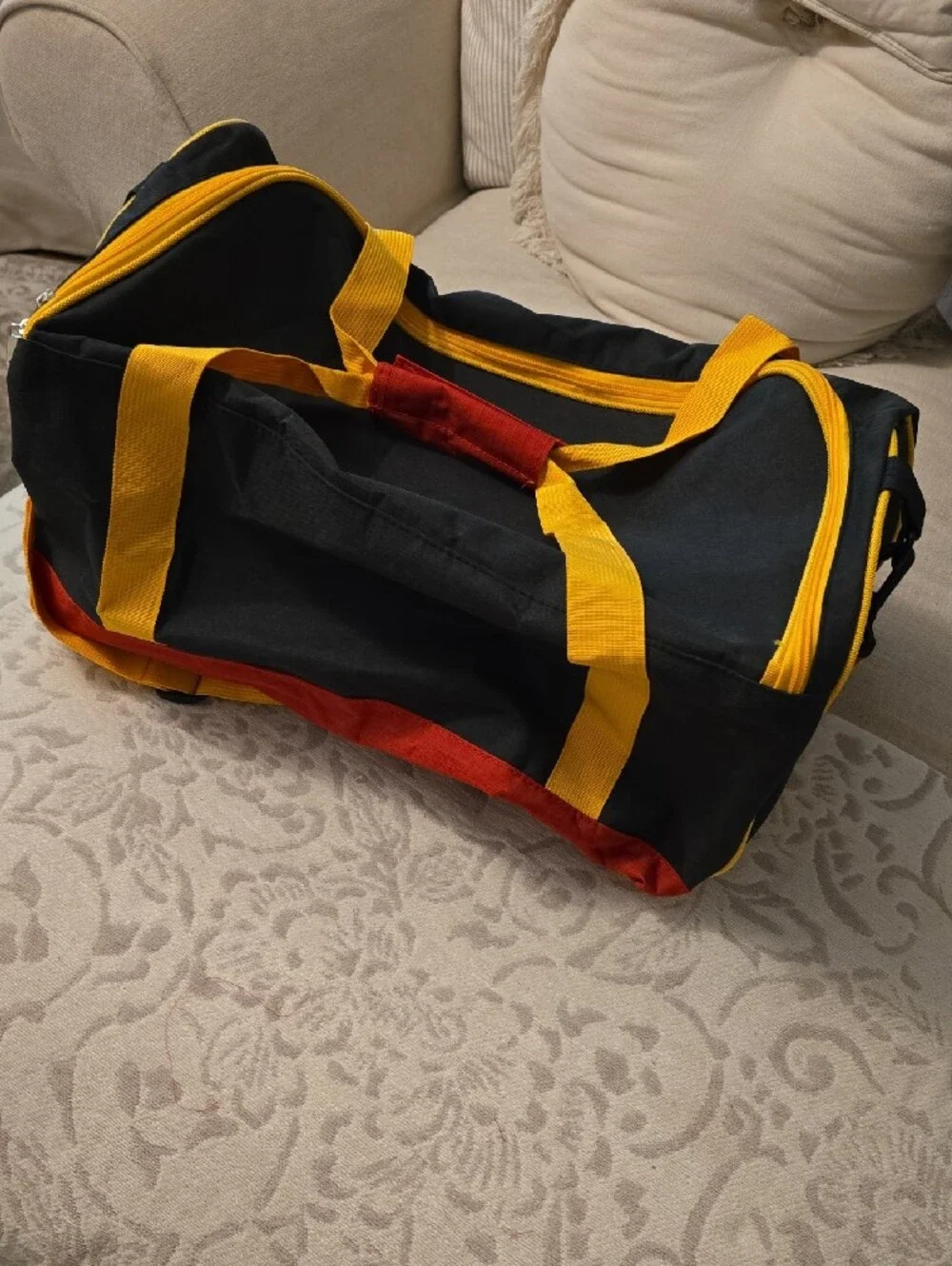 Disney Cruise Line Duffel Bag - Black with Yellow & Red Accents NWOT